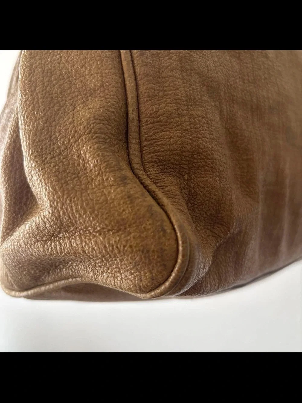 Mulberry Tan Leather Satchel with Gold Hardware